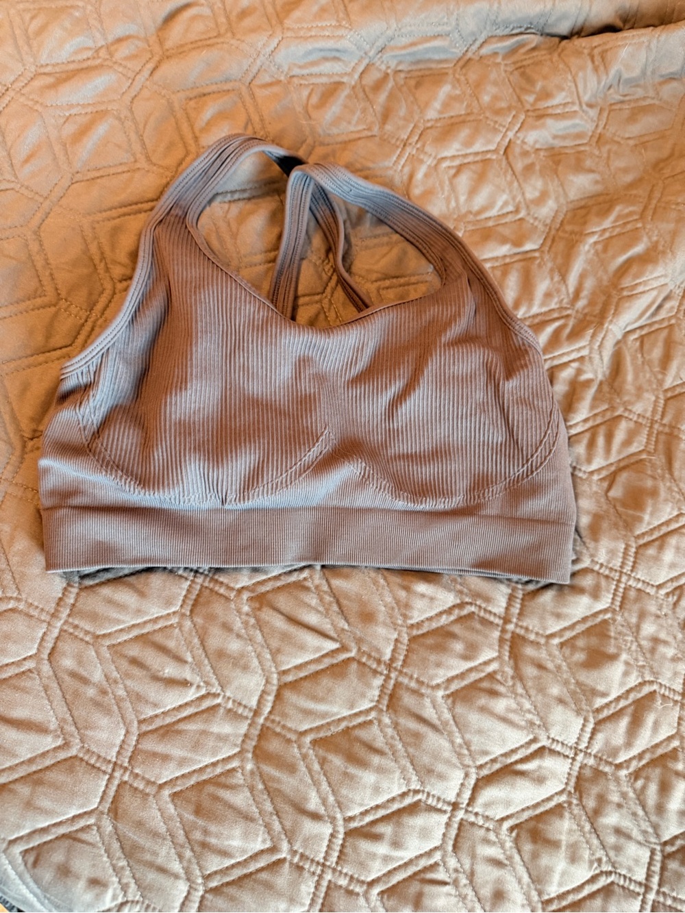 Ribbed Racerback sports bra